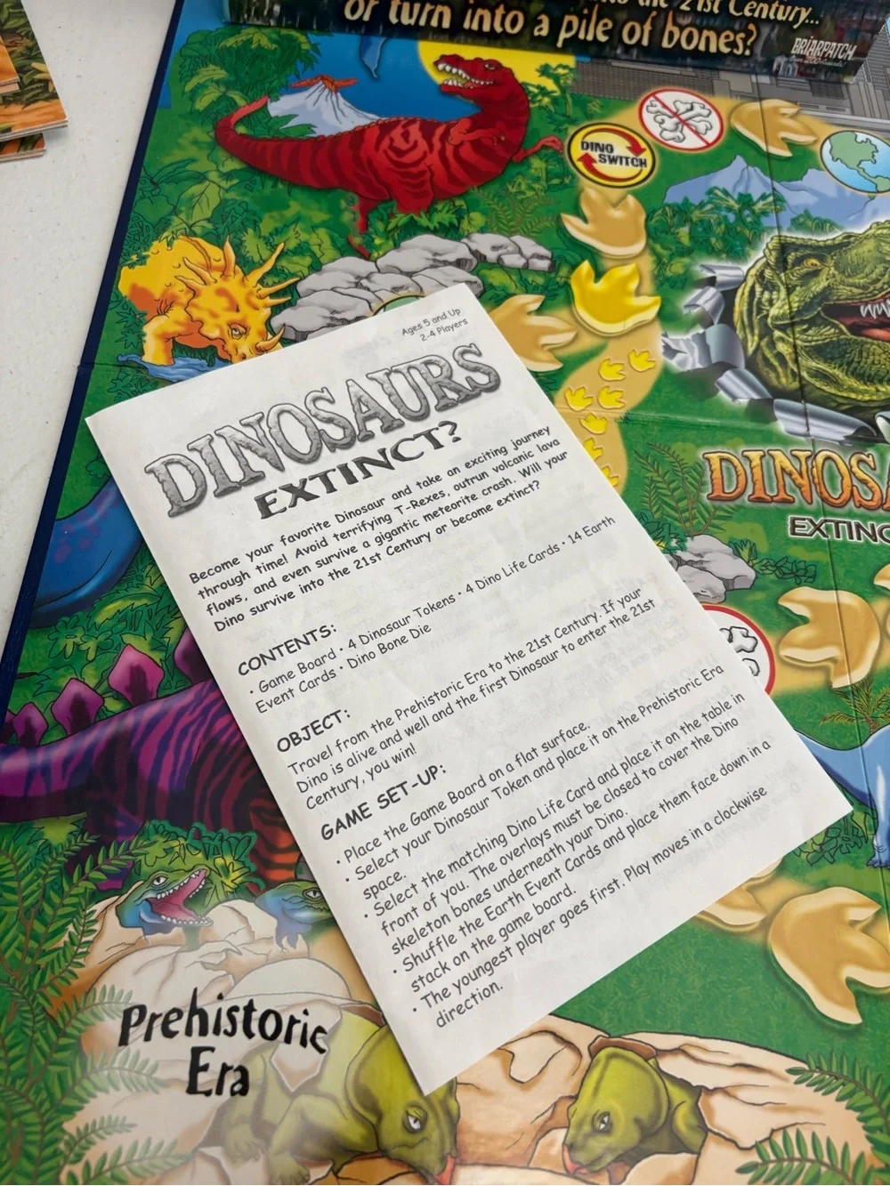 Dinosaurs Extinct? Game by Briarpatch Complete NO Extra Dinosaurs - Bones